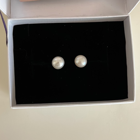 Pearl earring studs Costume Jewelry classic hollywood wedding bridal Halloween - Picture 13 of 17